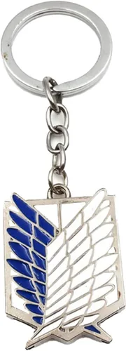 Vista 5 de AOT 4PCS Necklace & Keychain Wings Of Liberty Cosplay Anime Eren Gift for Kid Girls Teens Men Women