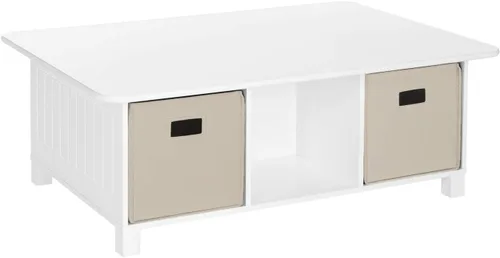 Vista 8 de RiverRidge Home RiverRidge - Mesa de actividades, color blanco con cubos de coral