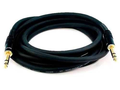 Vista 3 de Monoprice Cable TRS macho a macho de 1/4 pulgadas de la serie Premier de 50 pies, 16AWG (chapado en oro)