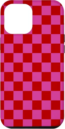 Vista 26 de Red Pink Checkered Checked Pattern Check Design #019 Case for iPhone 17