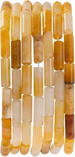 Vista 19 de Cuentas de tubo rectangular de jade africano natural, 0.157 x 0.512 in, 15.0 in/str sueltas semi piedras preciosas para hacer pulseras, collares