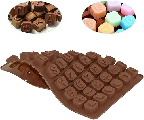 Vista 8 de 48 Estrellas Carta Manual Diy Silicona Chocolate Molde Bandeja de Hielo Moldes de Jabón Hecho a Mano Digital