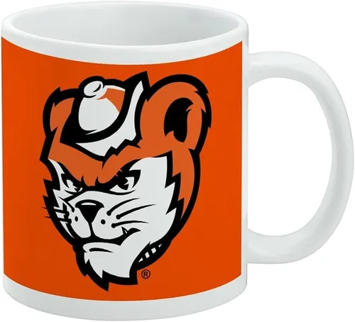 Vista 190 de Taza de cerámica con el logotipo principal de la Universidad Rider, taza de regalo novedosa para café, té y bebidas calientes, 11oz, blanca
