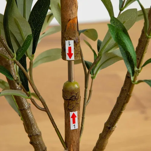 Vista 5 de Nearly Natural 3 ft Artificial Olive Tree with Natural Trunk for Decor