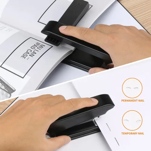 Vista 2 de Eagle - Engrapadora con brazo giratorio, capacidad 12 hojas, especializada para engrapar folletos, color negro