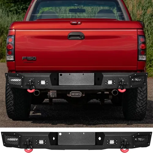 Vista 11 de Vijay Parachoques trasero para Ford F150 1992-1997 con luces y anillos en D