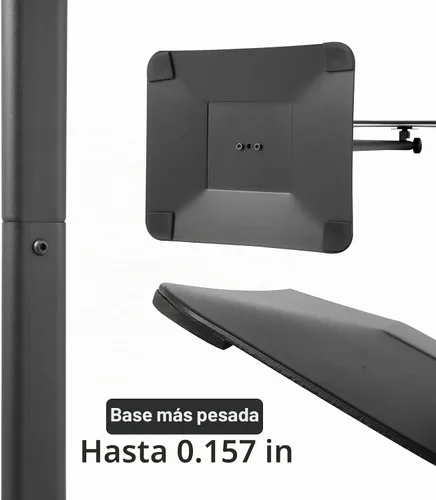 Vista 7 de DISPLAYSWORKER Soporte de pie ajustable de servicio pesado para letreros de pedestal, soporte de letrero acrílico soporte de póster, Base de Piso