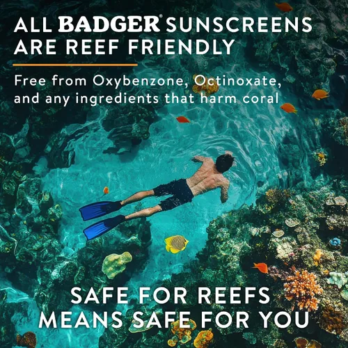 Vista 5 de Badger SPF 35 - Crema de protección solar deportiva de zinc transparente, 80 minutos de resistencia al agua, sin perfume, tubo de 2.9 onzas, Niños