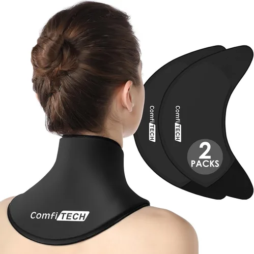Vista 8 de ComfiTECH Gel de Compresa de Hielo para Cuello, Almohadilla de Enfriamiento para Cervical y Hombro, Mediano, 1 Paquete Flexible after Frozen, Soft