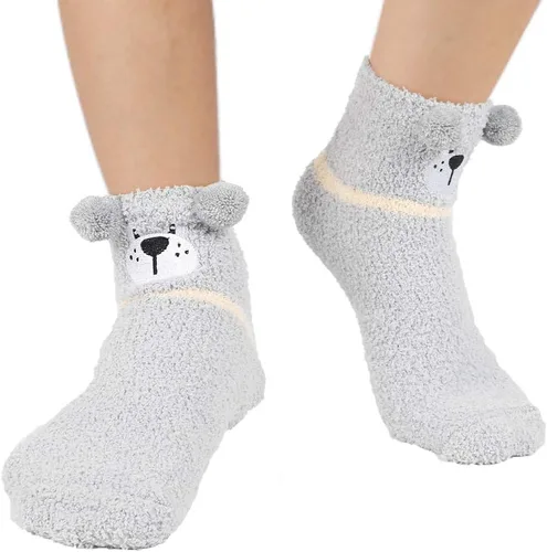 Vista 3 de Benefeet Sox Calcetines mullidos para hombre, calcetines divertidos y esponjosos, calcetines suaves de dibujos animados, calcetines suaves de felpa