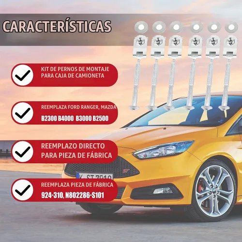 Vista 2 de Kit de pernos de montaje de caja de camión de repuesto para Ford Ranger