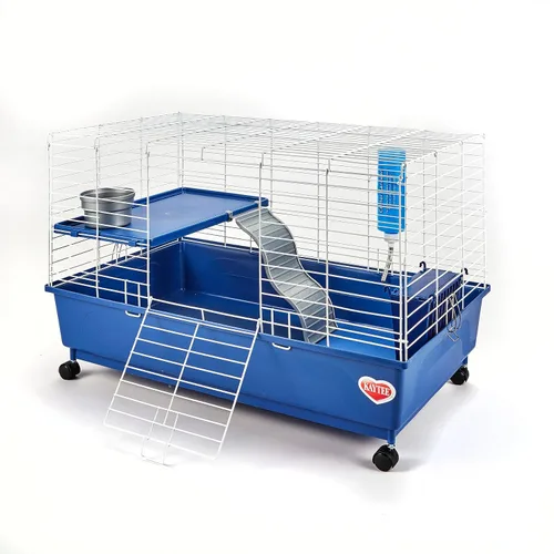 Vista 8 de Kaytee My First Home Deluxe Cobayo - Jaula de 2 niveles con ruedas Caster