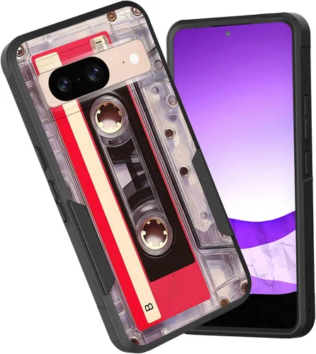 Vista 107 de Funda para Pixel 6A, funda híbrida de doble capa resistente a prueba de golpes de policarbonato duro de silicona suave TPU para Google Pixel 6A