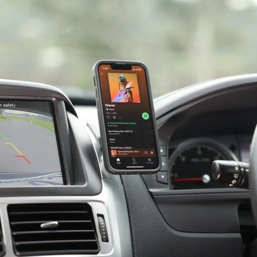 Vista 4 de Soporte de teléfono adhesivo Quad Lock para salpicadero/consola de coche para iPhone, Galaxy, Pixel y adaptador universal
