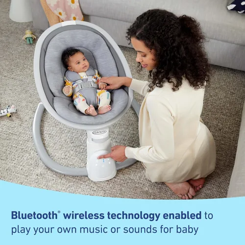 Vista 3 de Graco® Soothe 'n Sway - Columpio Bluetooth 3 en 1 para bebé, crece con tu hijo, múltiples ajustes relajantes y conectividad Bluetooth