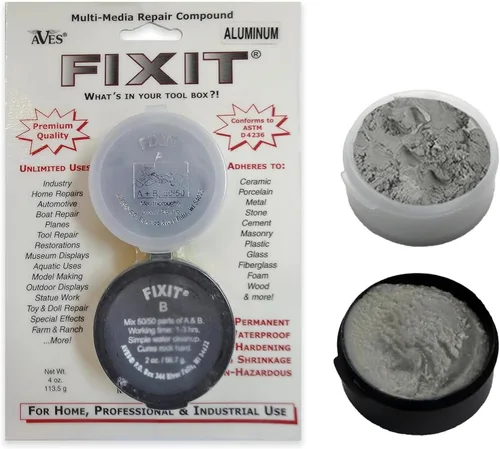 Vista 9 de Aves FIXIT - Compuesto de reparación multimedia, compuesto de modelado de 2 partes (A y B), 1 libra, arcilla autoendurecente duradera e impermeable