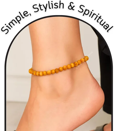 Vista 232 de Amazing Gemstone Crystal Anklet Ankle Bracelets for Women - Waterproof Beaded Healing Crystal Anklets, Plus Size Chakra Gemstone Bead Anklet