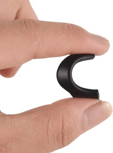 Vista 2 de Ganchos antideslizantes de silicona suave para lentes de cristal, con puntas cómodas, 5 pares (negro)