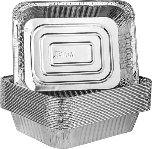 Vista 10 de PLASTICPRO Bandejas desechables de papel de aluminio 9 x 13, tamaño medio profundo, para hornear - Utensilios de cocina perfectos para hornear