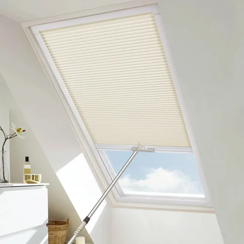 Vista 17 de Persianas y persianas opacas para ventana, persianas celulares inalámbricas con aislamiento térmico, persianas de panal para ventanas inclinadas