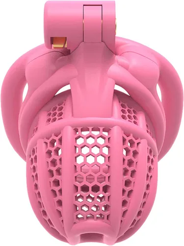 Vista 6 de Jaula de castidad para hombre, dispositivos de castidad masculina, jaula de pene pequeña para hombres, jaula de castidad plana BDSM Cage F001