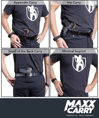 Vista 5 de Maxx Carry Compatible con/repuesto para funda de pistola de cuero IWB compatible con Sig Sauer P365-XMACRO