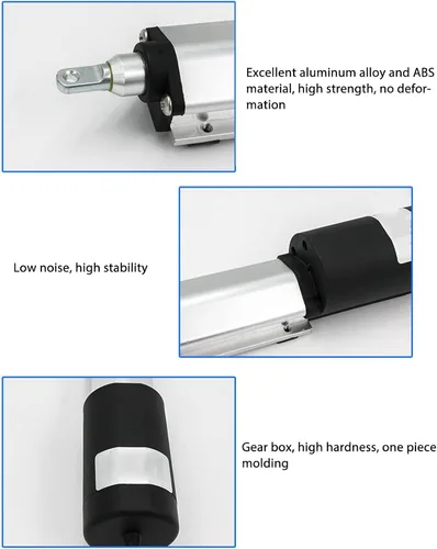 Vista 4 de Actuador micro lineal de 12 V CC de 4 pulgadas, mini actuadores de movimiento eléctricos pequeños 100N, velocidad impermeable, actuador