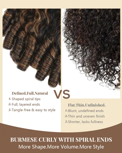 Vista 9 de FB30 - Peluca de cabello humano rizado birmano con 180% de densidad, con reflejos, cordón ombré, 3 en 1, sin pegamento, para usar y llevar, media