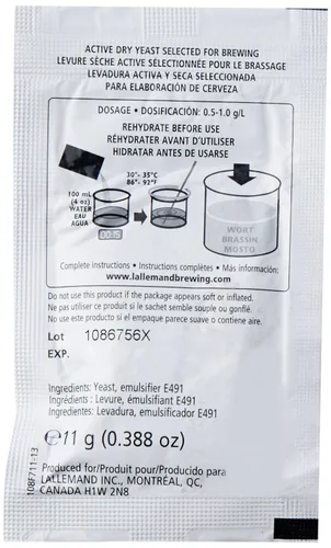 Vista 2 de Levadura seca Danstar Nottingham, 0.388 oz