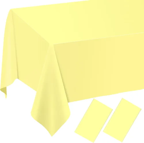 Vista 22 de 2 Pcs Light Blue Gingham Tablecloth Blue Disposable Plastic Checkered Table Cloths for Parties Disposable, Waterproof Rectangular Blue Table Cover