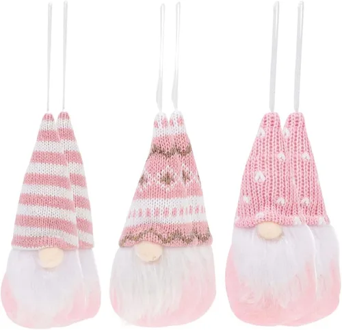 Vista 13 de TOYANDONA 6 gnomos verdes colgantes para árbol de Navidad, gnomos suecos de felpa, decoraciones de Navidad para decoración de fiesta de árbol
