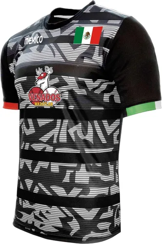 Vista 2 de Jersey México Venados de Mazatlán 100% Poliéster NegroGris_Hecho en México