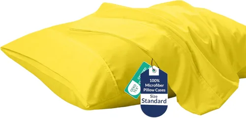Vista 44 de Royale Linens Juego de 2 fundas de almohada Queen – Fundas de almohada de cama – 20 x 30 pulgadas – Fundas de almohada negras – 1800 microfibra