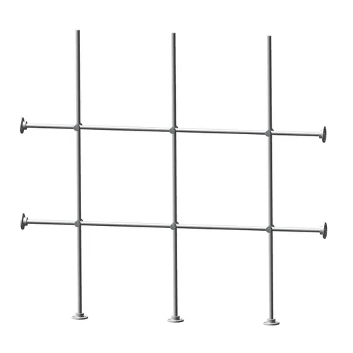 Vista 8 de Side and Bottom Lab Frame Monkey Bars Stand Kit (Aluminum, 4 Foot)