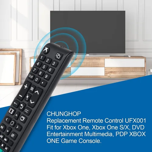 Vista 3 de CHUNGHOP Mando a distancia de repuesto UFX001 para Xbox One Xbox One SX PDP Gaming Multiusos Media Control Remoto
