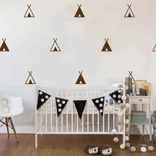 Vista 2 de Tribal Tipi de vinilo set – Beso Cut Calcomanía de Teepee by chromantics