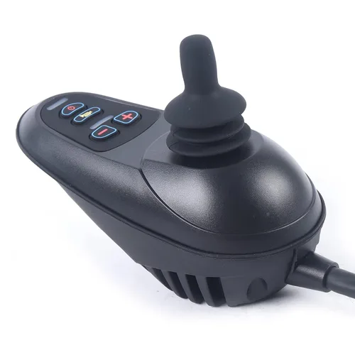 Vista 3 de YIYIBYUS Wheelchair LED Command Joystick, DC 24V Waterproof Electric Power Wheelchair Controller Part LED 6 Keys Joystick for Folding Electric