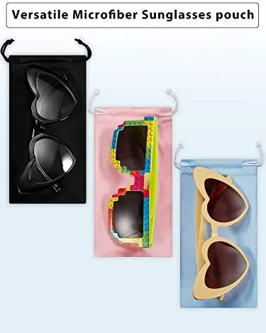 Vista 6 de Frienda 25 piezas de microfibra bolsa bolsa gafas gafas gafas bolsa suave bolsa con 2 paños de limpieza de gafas