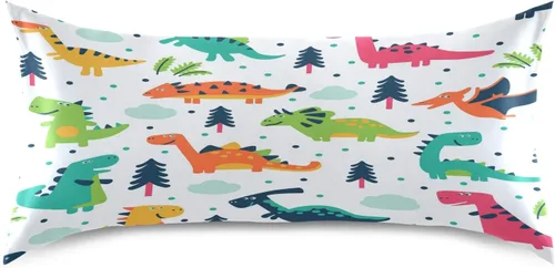 Vista 24 de Blueangle Bear Panda - Funda de almohada de satén para cabello y piel, tamaño estándar (20 x 26 pulgadas), fundas de almohada de satén con cierre