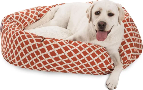 Vista 13 de Cama para perro de bagel Sherpa de bambú negro de 24 pulgadas