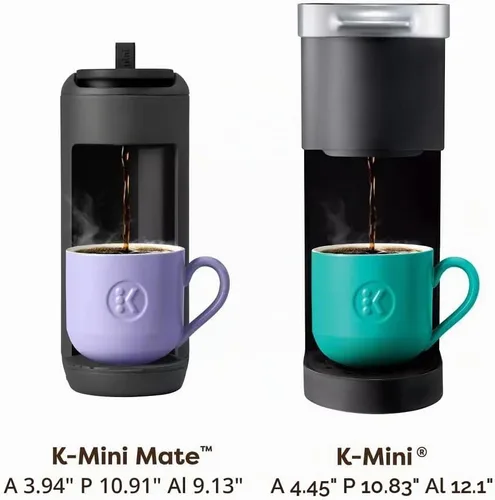 Vista 5 de KeurigK K-Mini Mate - Cafetera de cápsulas KCup de una sola porción - Cafetera compacta de 4 pulgadas de ancho - Depósito de 12 onzas - Compatible