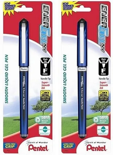 Vista 2 de Pentel EnerGel NV pluma de gel líquido, 0.02 pulgadas, punta de aguja, Negro