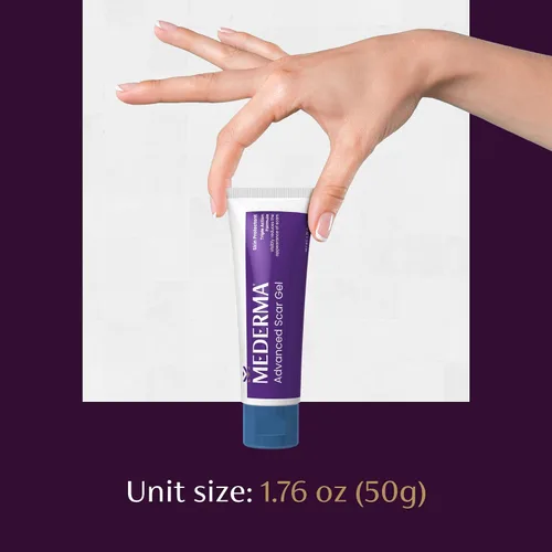 Vista 2 de Mederma Gel Avanzado para Cicatrices, Trata Cicatrices Nuevas y Antiguas, Reduce la Apariencia de Cicatrices de Acné, Costuras, Quemaduras y Más, 50