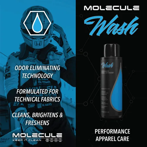 Vista 3 de Molecule Wash Cuidado de Ropa Deportiva de Alto Rendimiento Limpia, Brilla y Refresca Trajes de Carrera y Telas Técnicas 16 Onzas