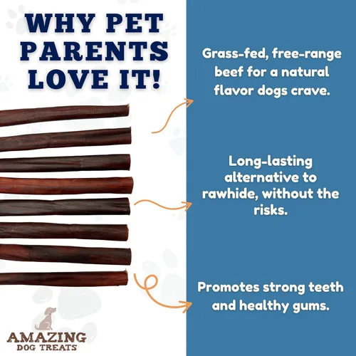 Vista 3 de Amazing Dog Treats Barra de Colágeno de 6 Pulgadas - (10 Unidades) - Barras de Colágeno para Perros - Huesos para Perros Sin Cuero