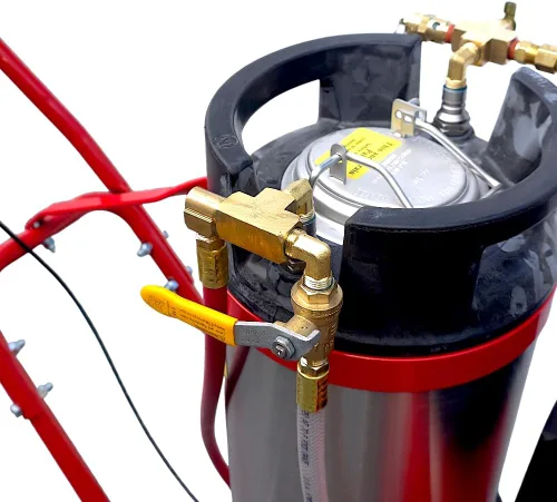 Vista 5 de Línea de pintura del estacionamiento Modelos eléctricos del compresor de la máquina de rayas rojo