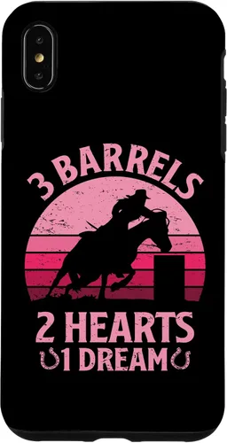 Vista 11 de iPhone 16 3 Barrels 2 Hearts 1 Dream Barrel Racer Barrel Racing Rodeo Case