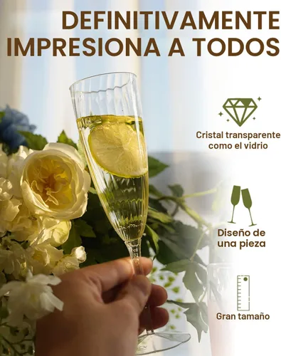 Vista 2 de Copas de Champán de Plástico, 36 PCS Copas de Vino Desechables Transparentes Vasos de Cóctel de Plástico Reutilizables para el Hogar Vida Diaria