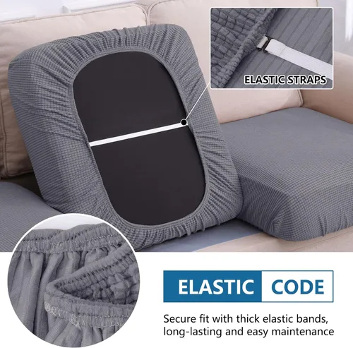 Vista 52 de hyha Fundas impermeables para sofá seccional, fundas de cojín Beige
