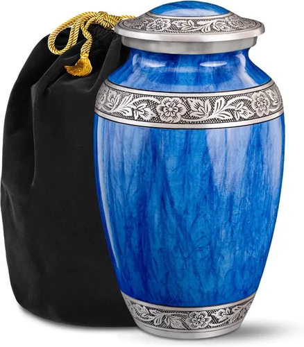Vista 20 de Urna Negra de Acuarela para Cenizas de Adulto Masculino – Grandes Urnas de Cremación para Cenizas Humanas – Urna Funeraria Conmemorativa